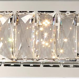 Quoizel PCGA8519C Gala – Iluminación de baño de cristal, 1 luz, LED de 12 vatios, cromo pulido (5 pulgadas de alto x 19 pulgadas de ancho) Quoizel PCGA8519C Gala – Iluminación de baño de cristal, 1 luz, LED de 12 vatios, cromo pulido (5 pulgadas de alto x 19 pulgadas de ancho)