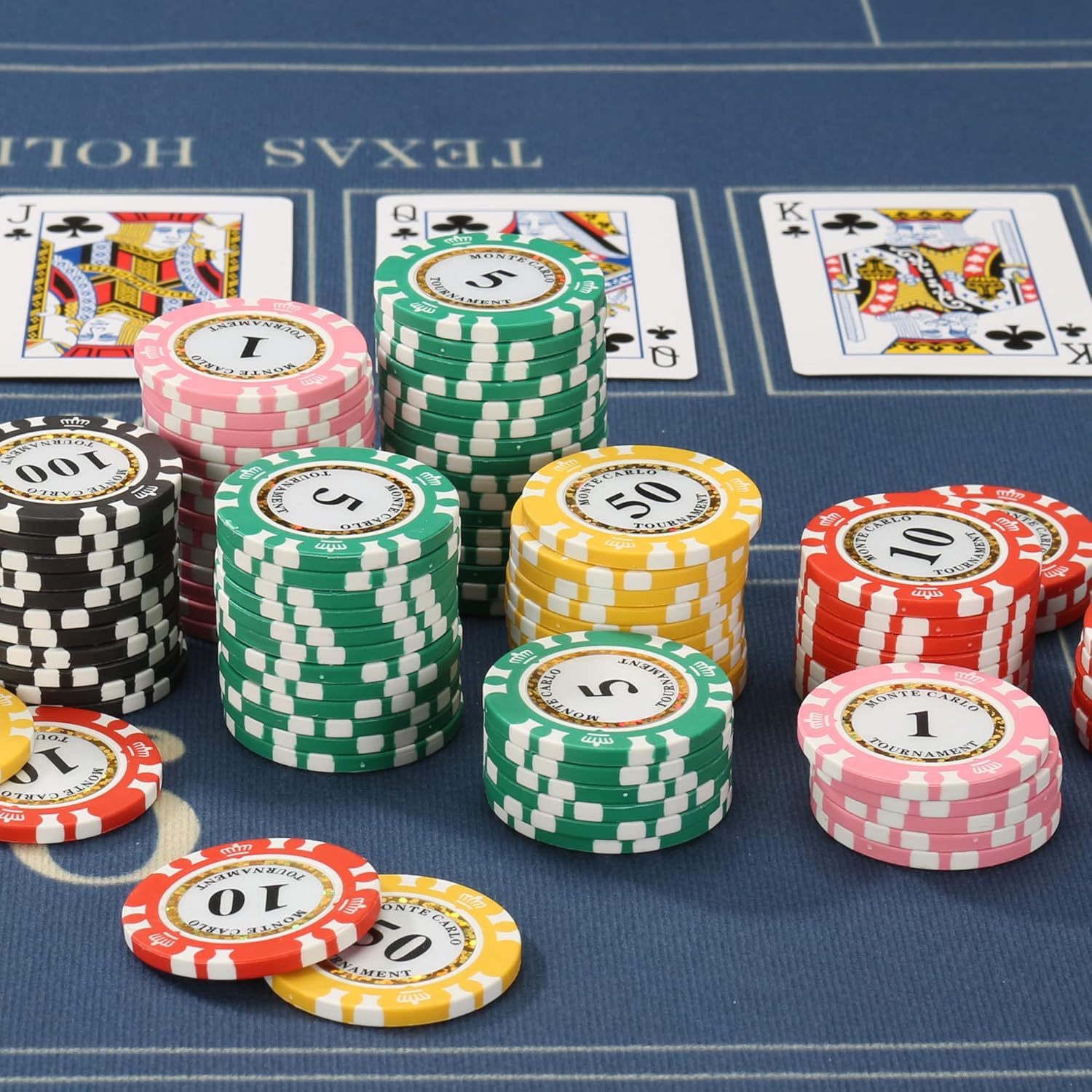 LUOBAO Fichas de póquer numeradas prémium para juego de mesa de cartas, para Texas Hold’em, Blackjack, Club de cartas o juegos de póquer nocturno