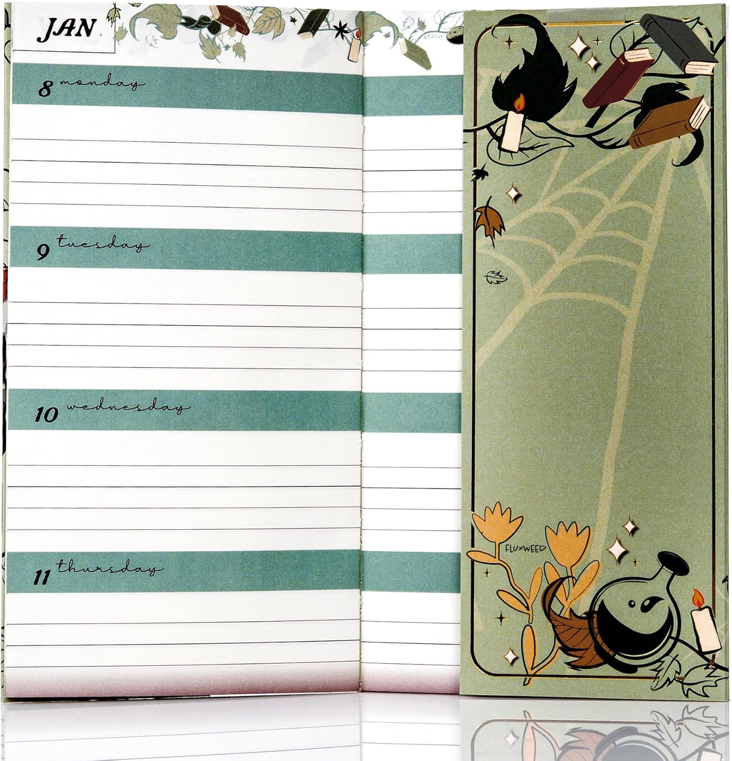 Conquest Journals Harry Potter 2024 – Agenda de bolsillo con fecha de herbología, formato horizontal, encuadernado perfecto, 6.5 x 3.5 pulgadas