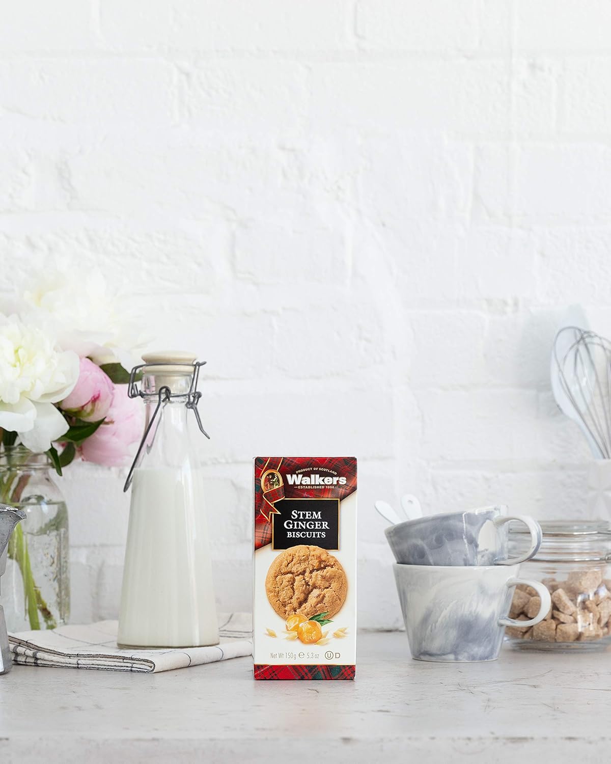 Walker’s Shortbread Stem Galletas de jengibre, galletas de estilo escocés, caja de 5.3 onzas