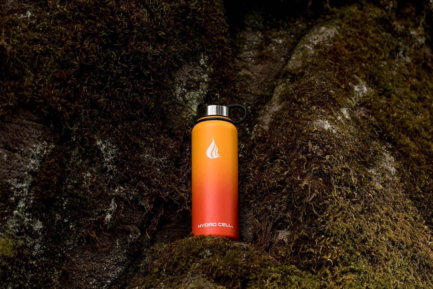 HYDRO CELL – Botella de agua con aislamiento térmico de acero inoxidable con pajilla, para bebidas frías y calientes, termo deportivo con tapón con