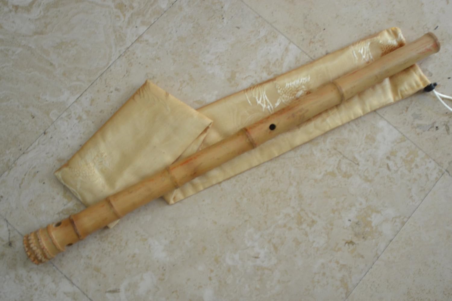 8 Agujero Shakuhachi Dongxiao Flauta de bambú F Key Zen Instrumento w boquilla tipo shakuhachi