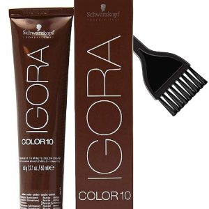 IGORA COLOR10 Tinte permanente para el cabello en crema de 10 minutos (con cepillo de tinte elegante), color 10 Ten tinte en crema para el cabello IGORA COLOR10 Tinte permanente para el cabello en crema de 10 minutos (con cepillo de tinte elegante), color 10 Ten tinte en crema para el cabello