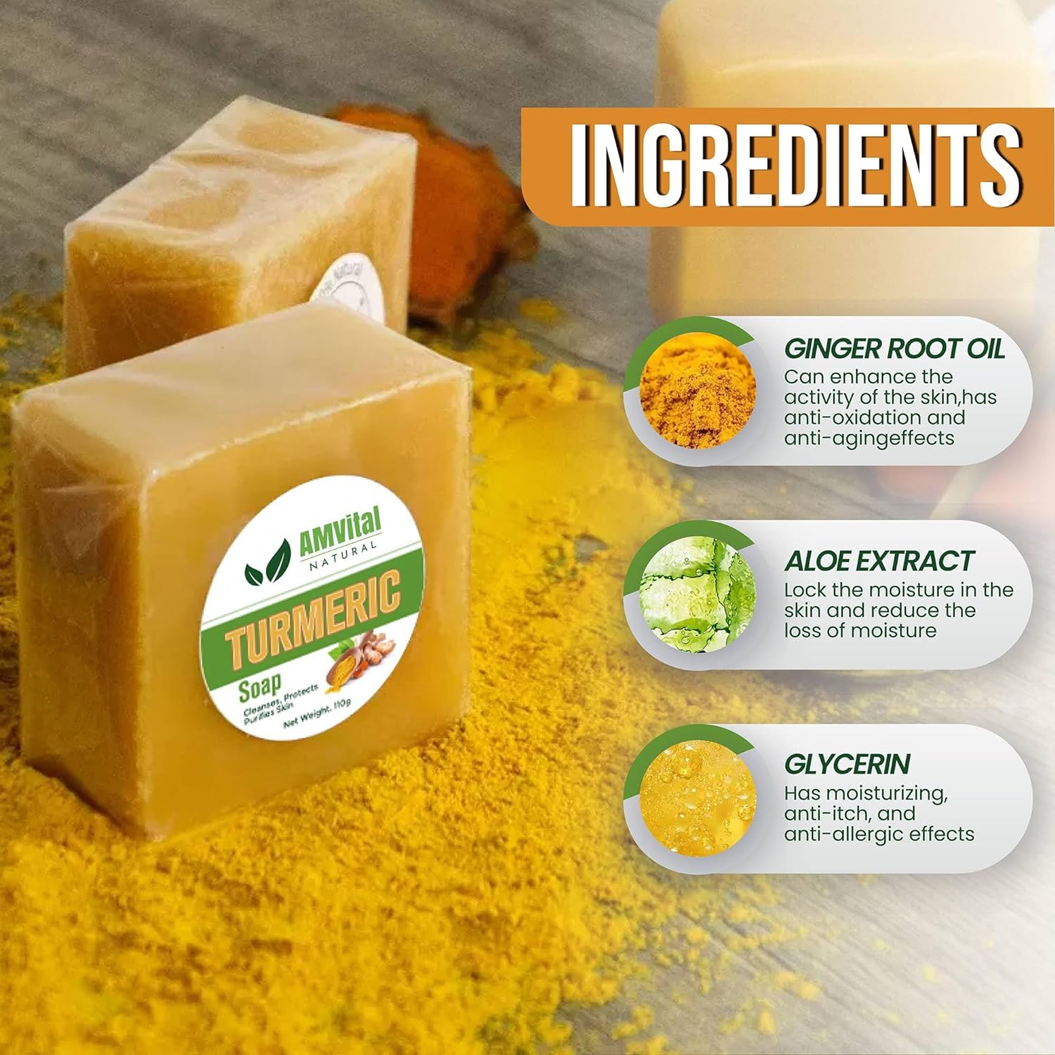 Cúrcuma Serie Cuidado De La Piel De La Cara De Suero Corporal Exfoliante De