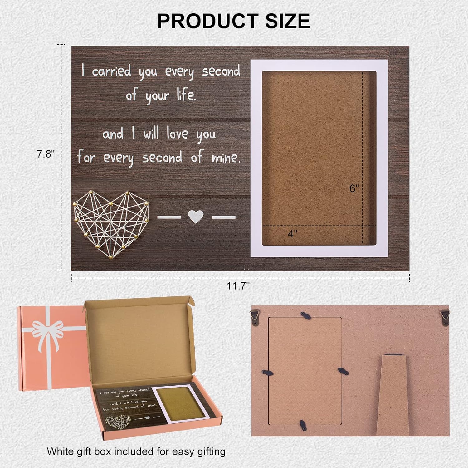 Regalos de bautismo para niños y niñas, regalos de bautismo para bebés, marco de fotos para el bautismo o bautizo del bebé, tarjeta de bendición en