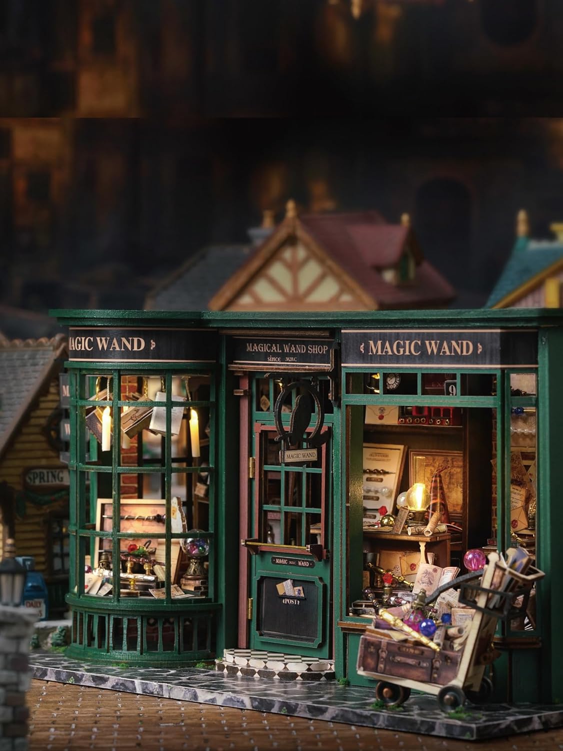 CuteQi – Kit de casa en miniatura, kit de casa de bricolaje, habitación creativa con muebles, kit de fabricación de casa pequeña con luz y música