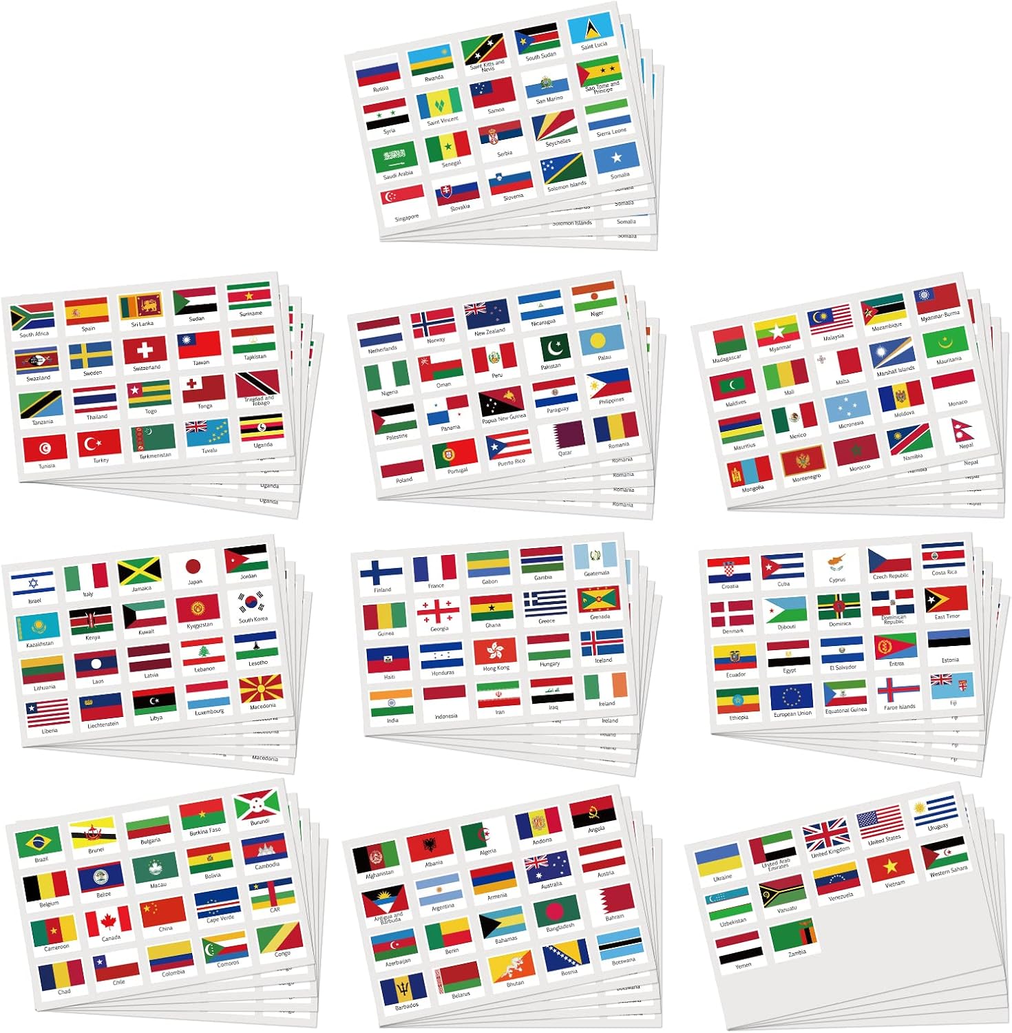 960 calcomanías de bandera del mundo, calcomanías de bandera de país, calcomanías de pasaporte, mini calcomanías de bandera nacional para escuela,