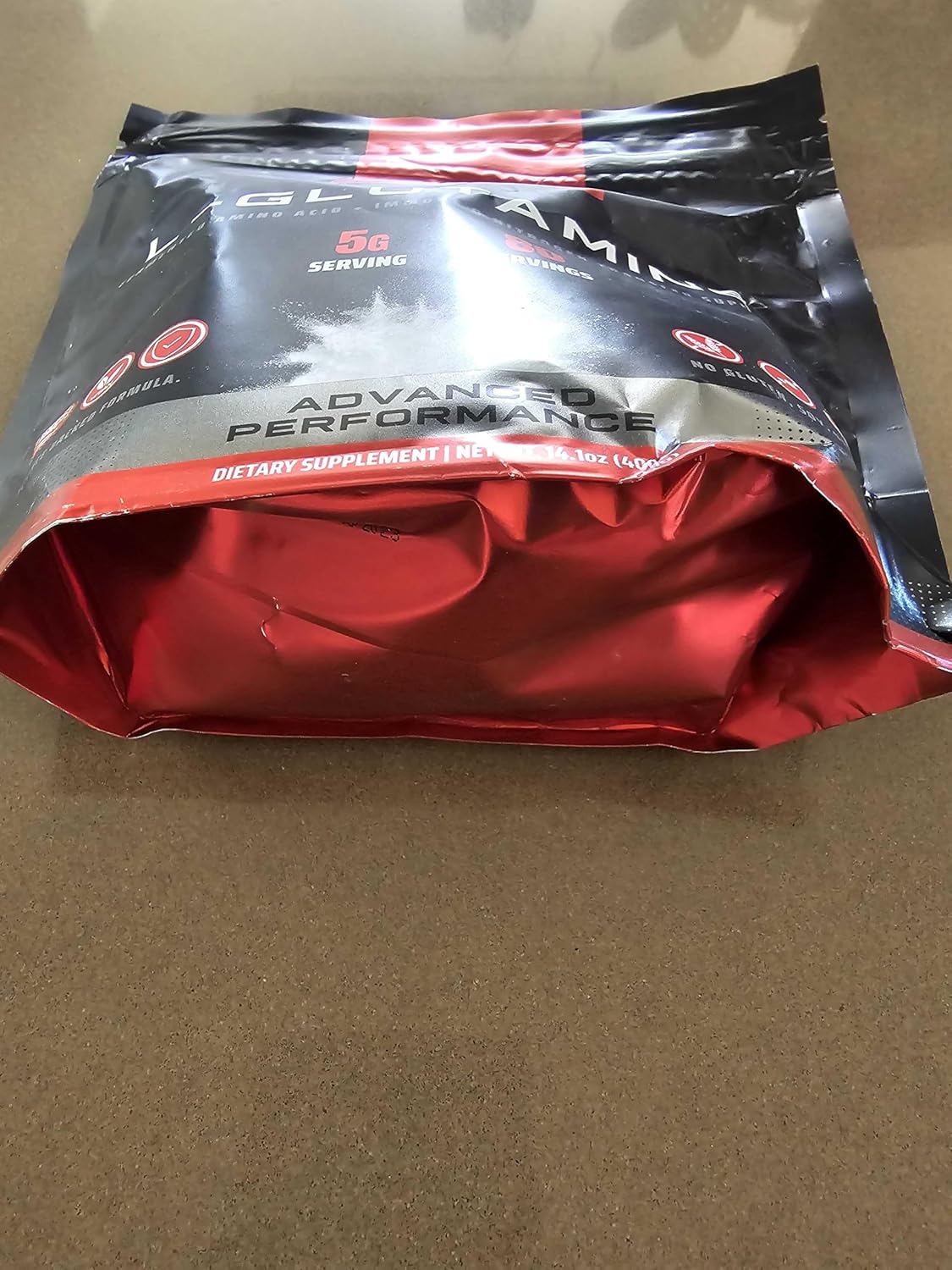 Granite L-Glutamina en polvo (fermentado), recuperación y apoyo inmunológico, 80 porciones