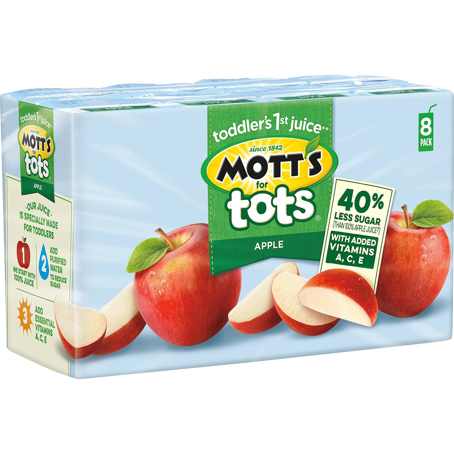 Mott’s For Tots – Bebida de jugo de manzana, caja de 6.75 onzas líquidas, 8 unidades (paquete de 4)