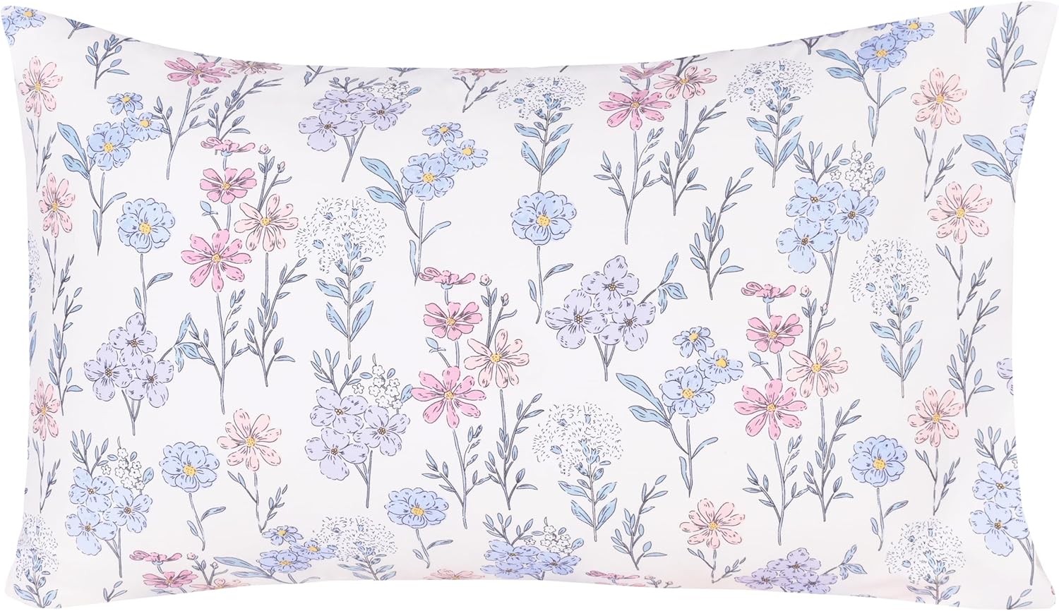 Scientific Sleep Juego de sábanas suaves y divertidas pequeñas de flores silvestres, sábana bajera con bolsillo profundo de 14 pulgadas, juego de