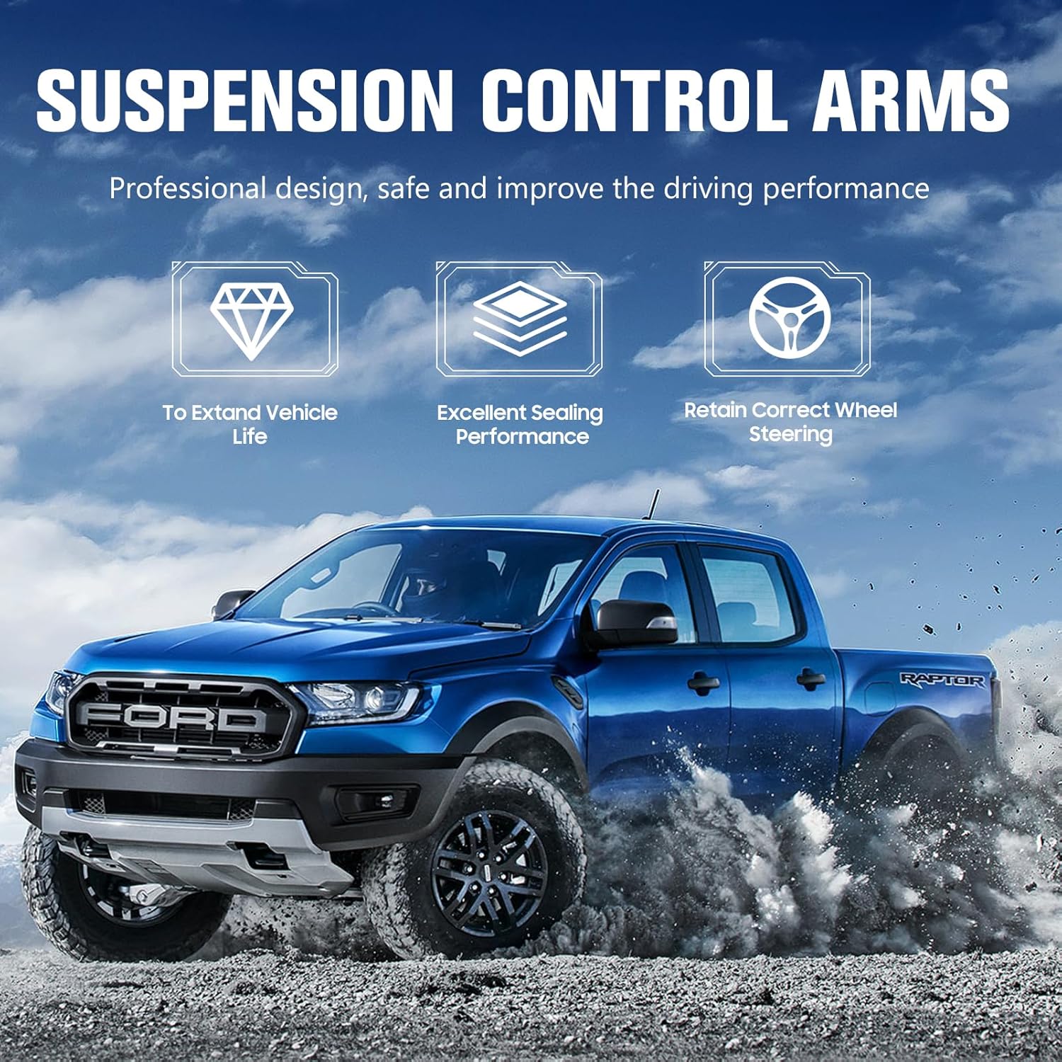 Conjunto de brazo de control superior delantero para Ford Explorer 1995-2001 Mazda B3000 B4000 1998-2011 Ranger 1997-2001 Mercury Mountaineer