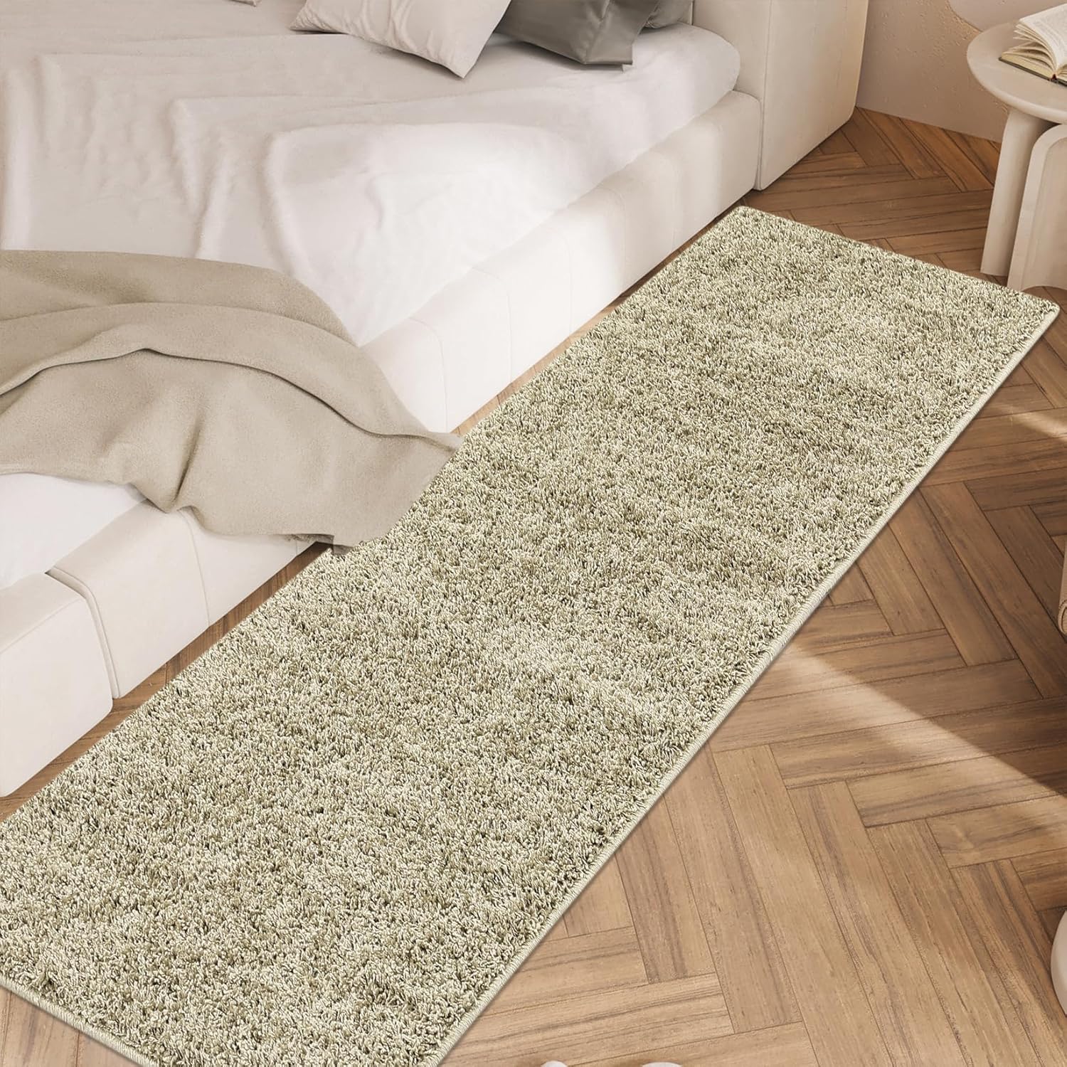 NANAN Alfombra larga de pasillo de cocina, 2 x 8 pies, no desprende pelusa, alfombra moderna de pelo liso, alfombra de pelo para interiores,