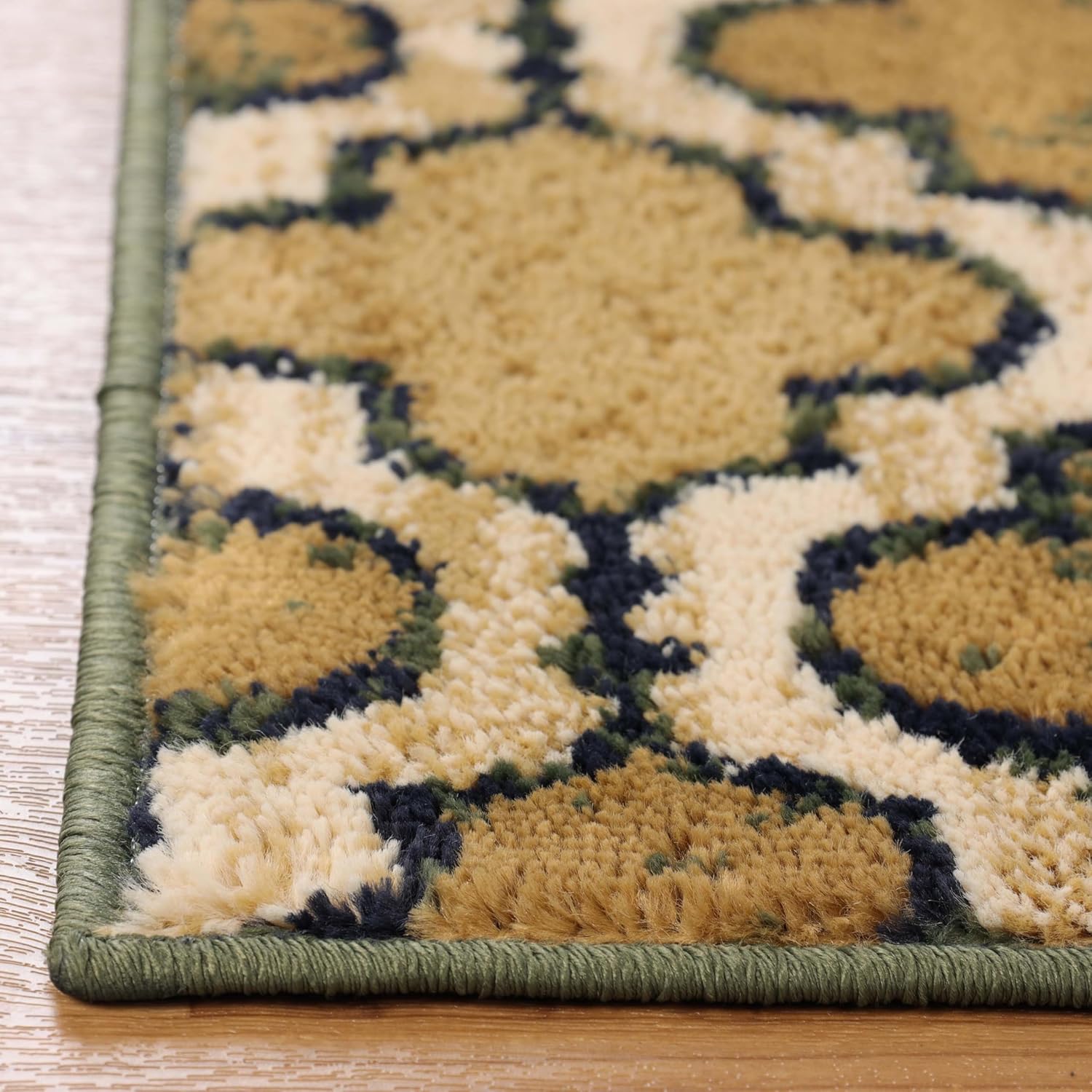 SUPERIOR – Alfombra de área pequeña para interiores, con respaldo de yute, perfecta para suelos de madera dura, diseño de entramado geométrico