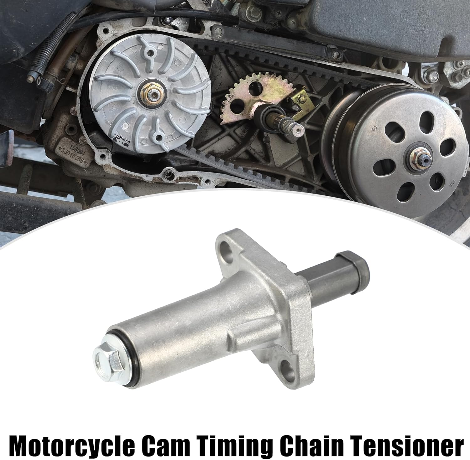 X AUTOHAUX Tensor de cadena de distribución de leva de motocicleta con junta para Yamaha YBR125 YB125SPD TT-R125 TTR125 XT125R XT125X