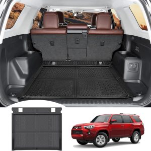 Tapete de maletero para Toyota 4Runner 2010-2024, revestimiento de carga trasera TPE para todo tipo de clima para 4Runner de 5 plazas sin Tapete de maletero para Toyota 4Runner 2010-2024, revestimiento de carga trasera TPE para todo tipo de clima para 4Runner de 5 plazas sin