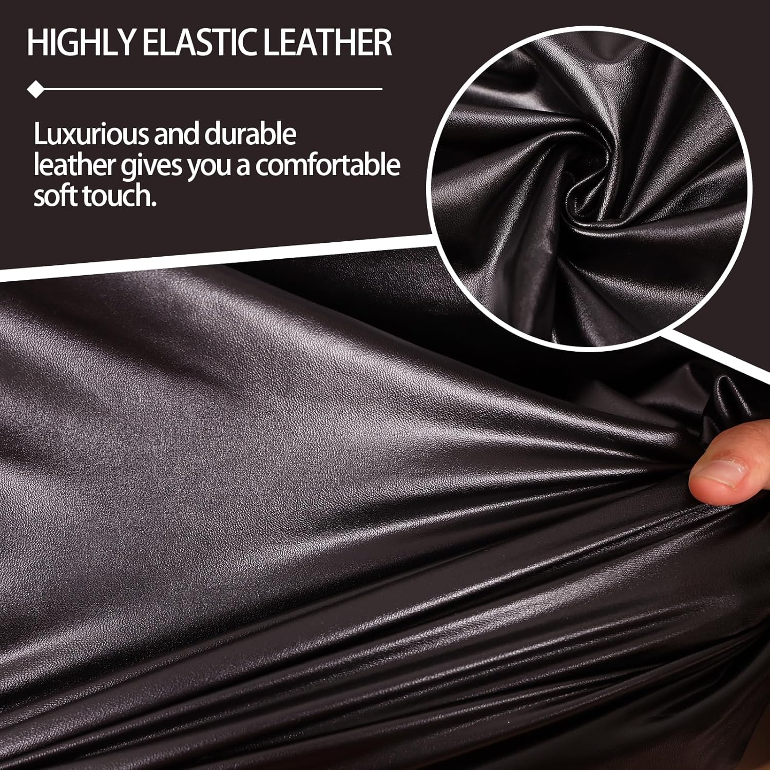 Funda reclinable de piel sintética, elástica, impermeable, funda reclinable de 4 piezas con bolsillos, fundas reclinables fáciles de limpiar para