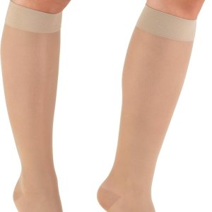 Truform – Medias de compresión traslúcidas para mujer, hasta la rodillas, 15-20 mmHg, 20 denier, color piel, talla S Truform – Medias de compresión traslúcidas para mujer, hasta la rodillas, 15-20 mmHg, 20 denier, color piel, talla S