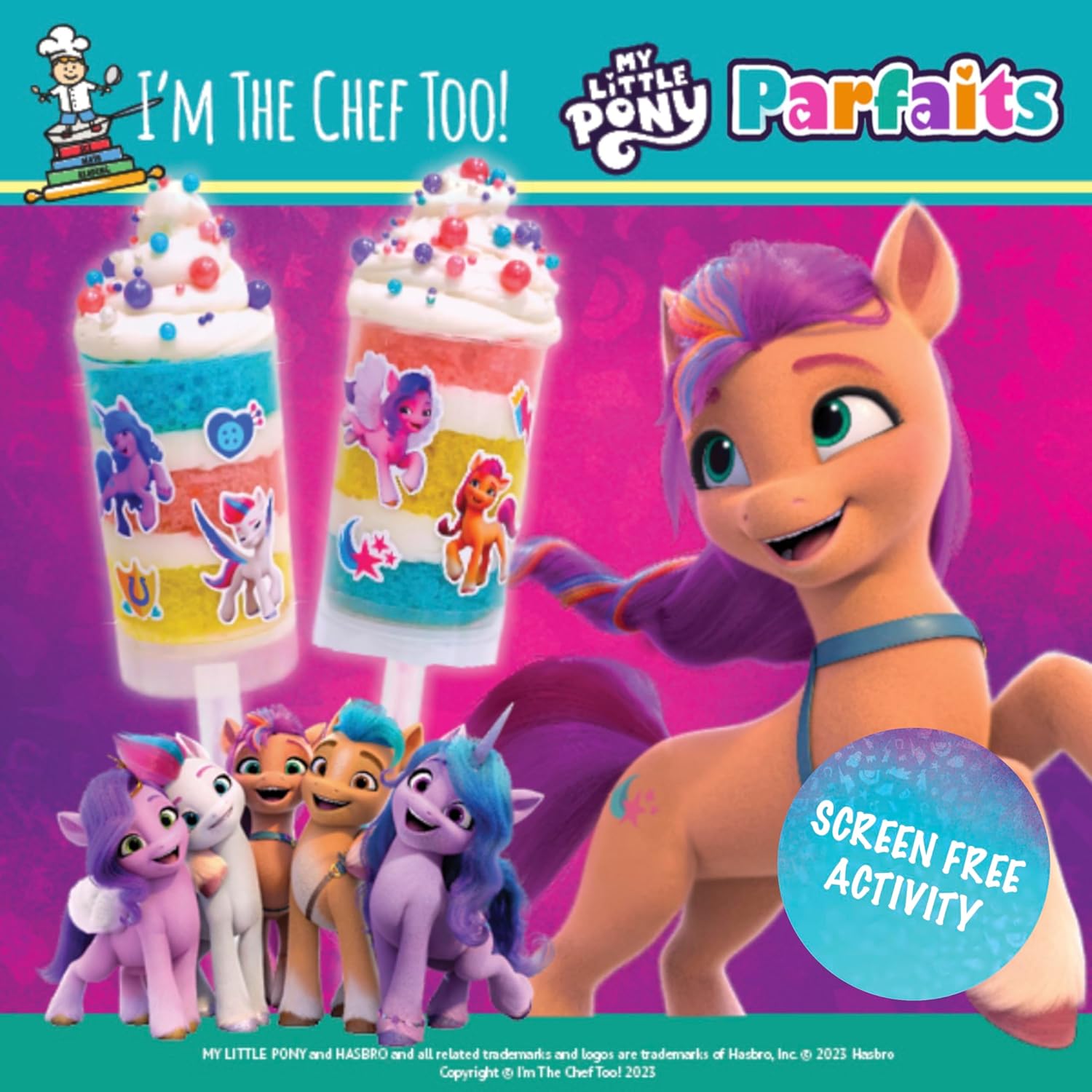 I’m The Chef Too! My Little Pony Kit de Parfaits para niños, kit de hornear para niños, STEM educativo sirve 3