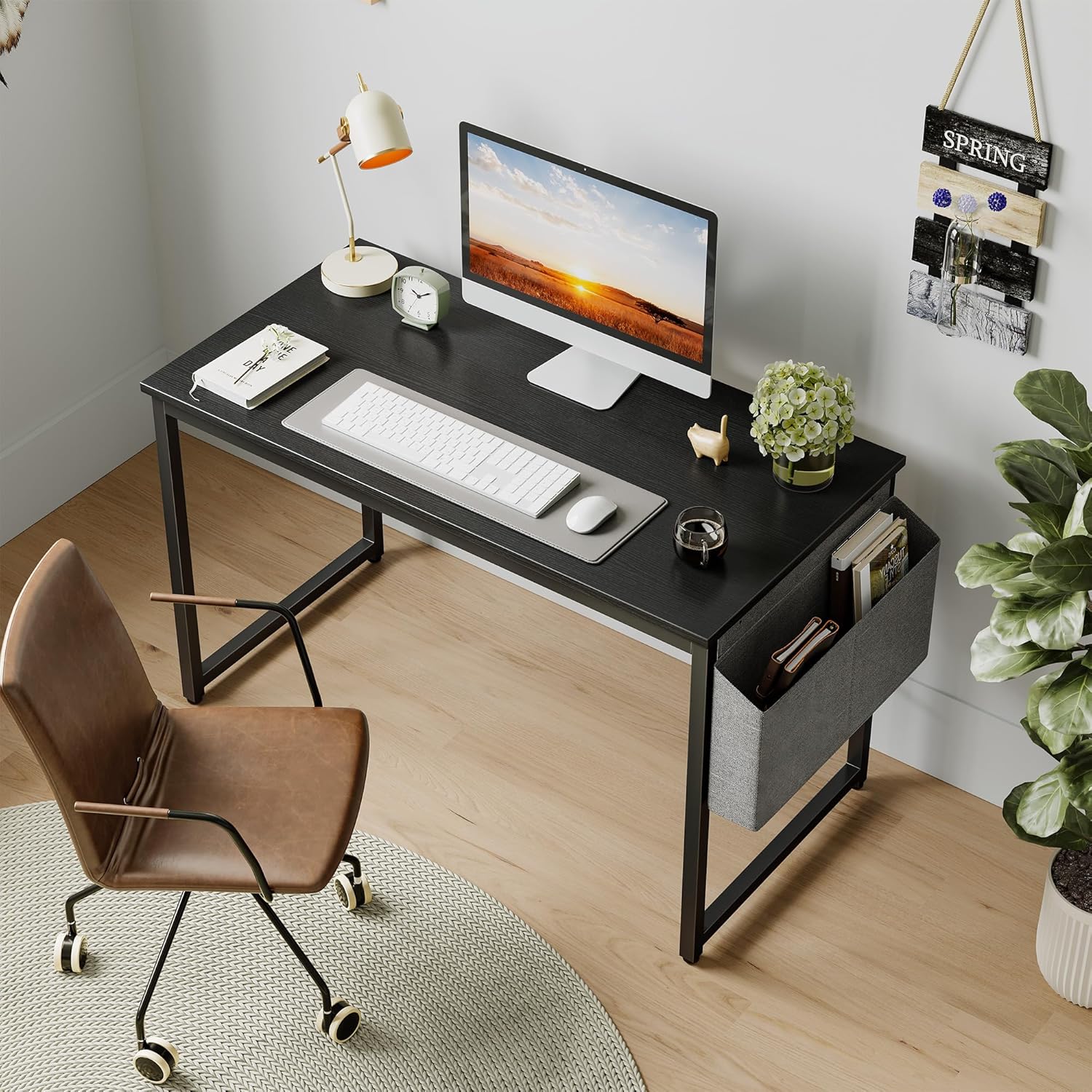 Cubiker – Escritorio de computadora para oficina en casa, ideal como escritorio de estudio o mesa para computadora portátil, estilo simple, moderno,