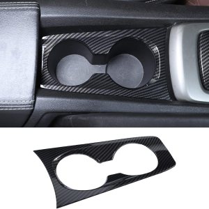 JeCar Cubierta del panel del soporte de la taza delantera para Chevrolet Camaro 2010-2015 (textura de fibra de carbono) JeCar Cubierta del panel del soporte de la taza delantera para Chevrolet Camaro 2010-2015 (textura de fibra de carbono)