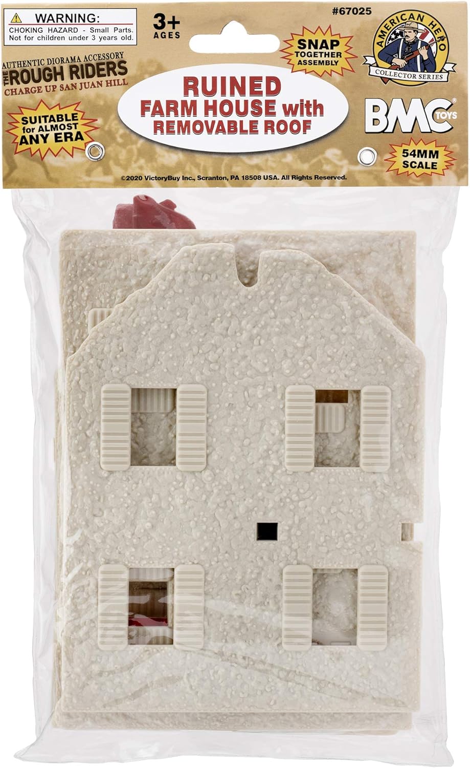 BMC WW2 Ruined Spanish Farm House – Accesorio de plástico para hombres del ejército