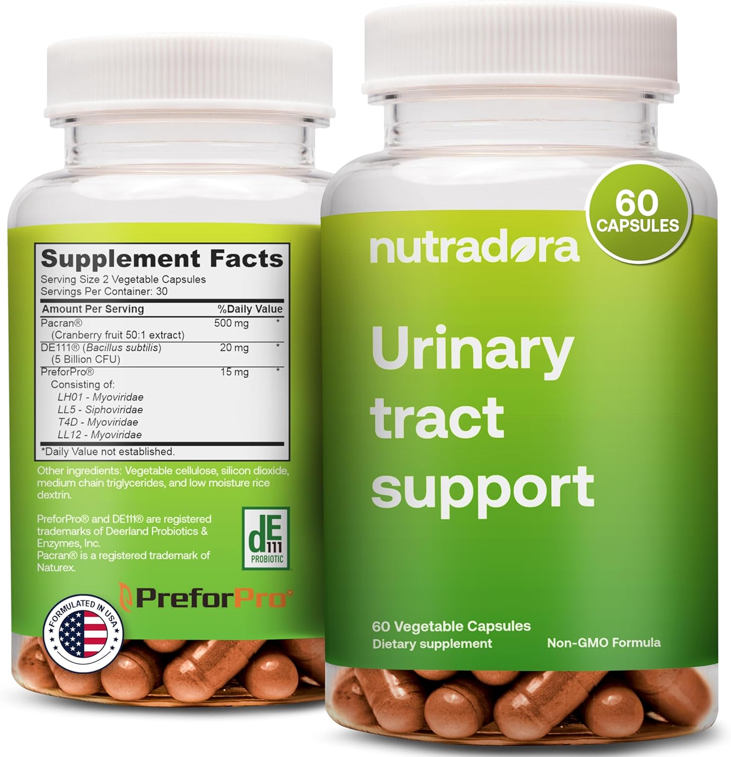 Nutradora Salud del tracto urinario para mujeres y hombres – Medicina UTI para mujeres y hombres con cuidado eficaz de las infecciones urinarias,