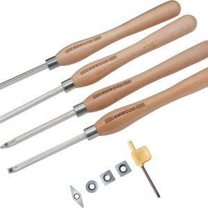 Juego de 4 cinceles con punta de carburo con barra de cincel de 0.394 x 0.394 in y cinceles de madera de mango de haya de 12.598 in, herramientas de Juego de 4 cinceles con punta de carburo con barra de cincel de 0.394 x 0.394 in y cinceles de madera de mango de haya de 12.598 in, herramientas de