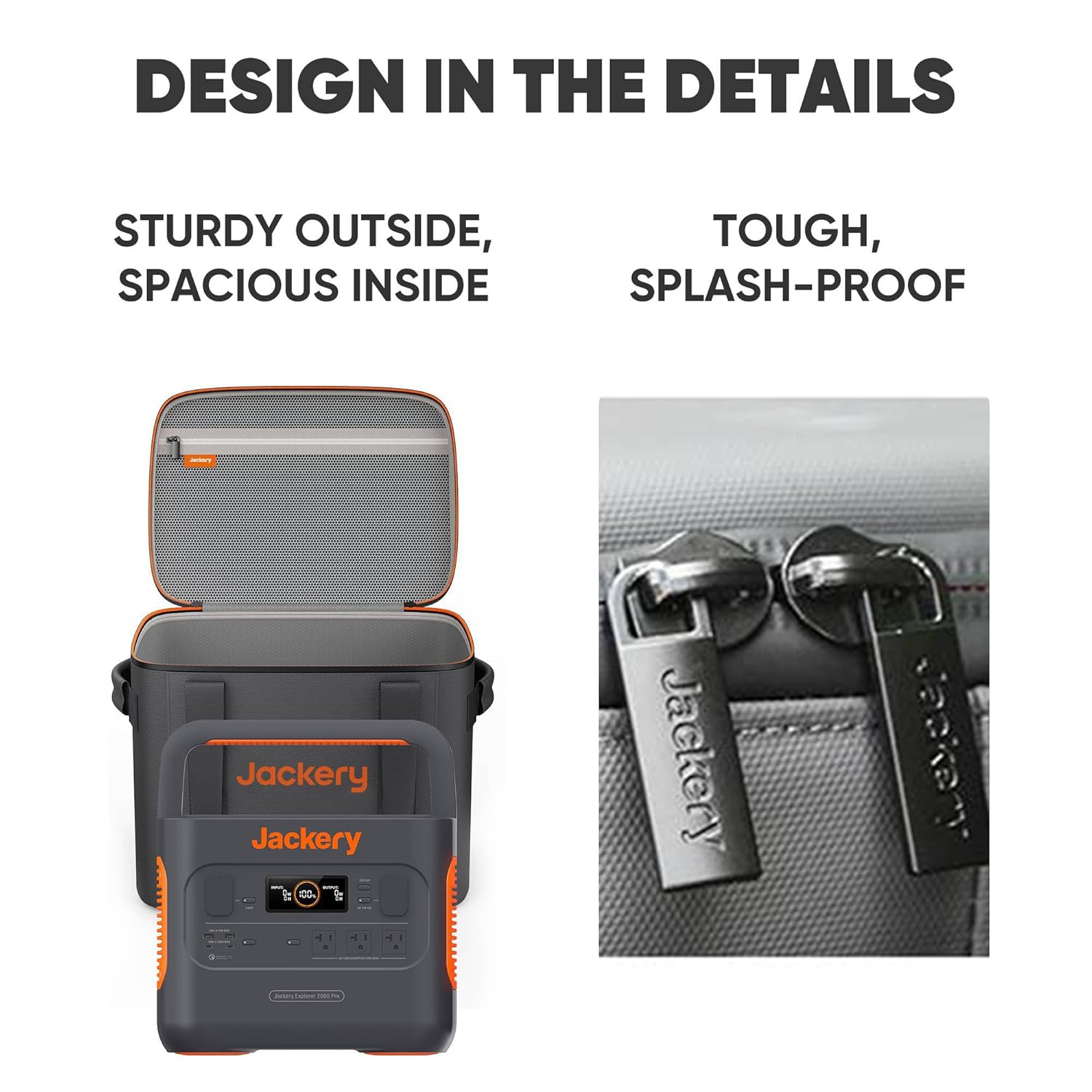 Jackery Bolsa de transporte (tamaño L) para Explorer 15001500 PRO  2000 Pro Estación de energía portátil – Negro (central eléctrica no incluida)