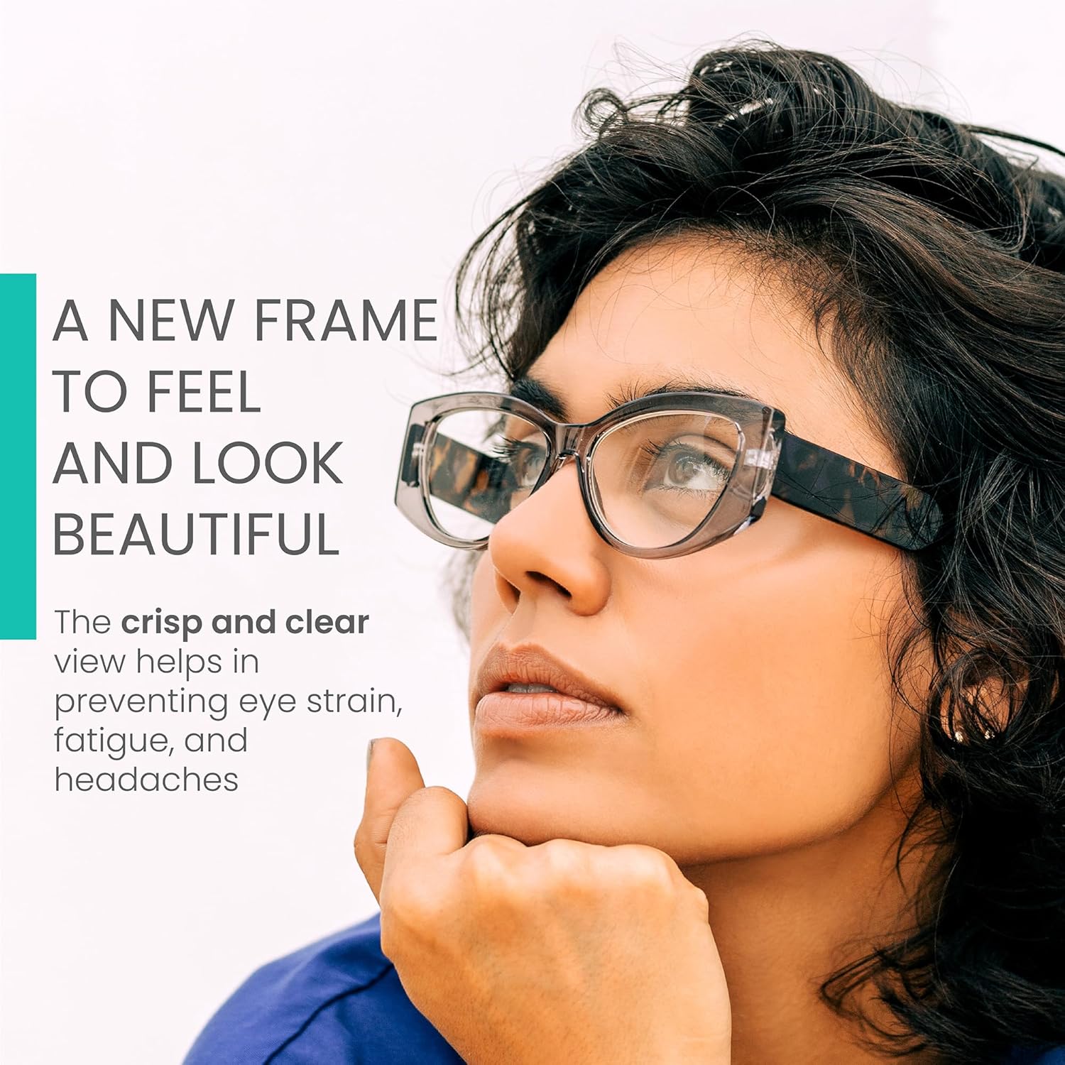 Gray Vogue – Lentes de lectura de ojo de gato de gran tamaño para mujer, para lucir elegante con alta visión, cómodos anteojos de lectura para mujer