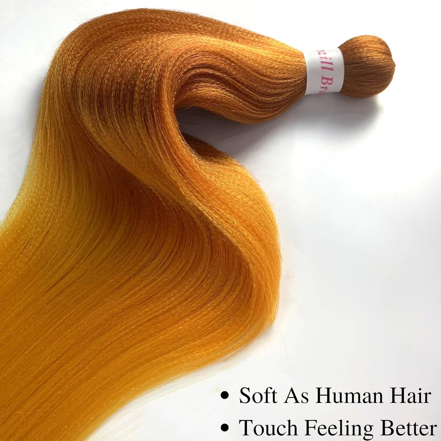 Gozill Ginger Golden Ombre – Cabello trenzado preestirado Kanekalon preestirado, pelo trenzado micro Ez trenzado, hipoalergénico, extensiones de