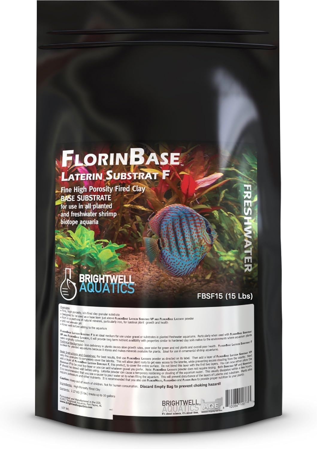 Brightwell Aquatics FlorinBase Laterin Substrat F – Sustrato base de arcilla granular fina de alta porosidad para acuarios de camarones plantados y