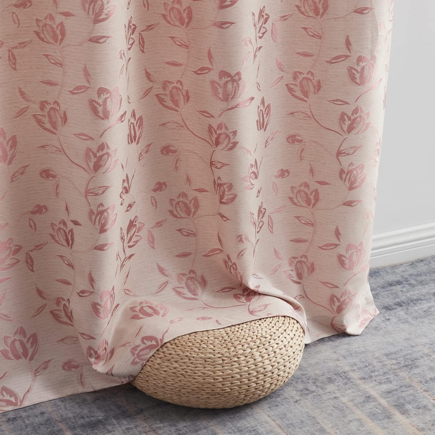 HLC.ME Zoey – Cortinas cortas y gruesas de lino y arpillera para privacidad y privacidad para filtrar la luz y habitación de los niños, 2 paneles