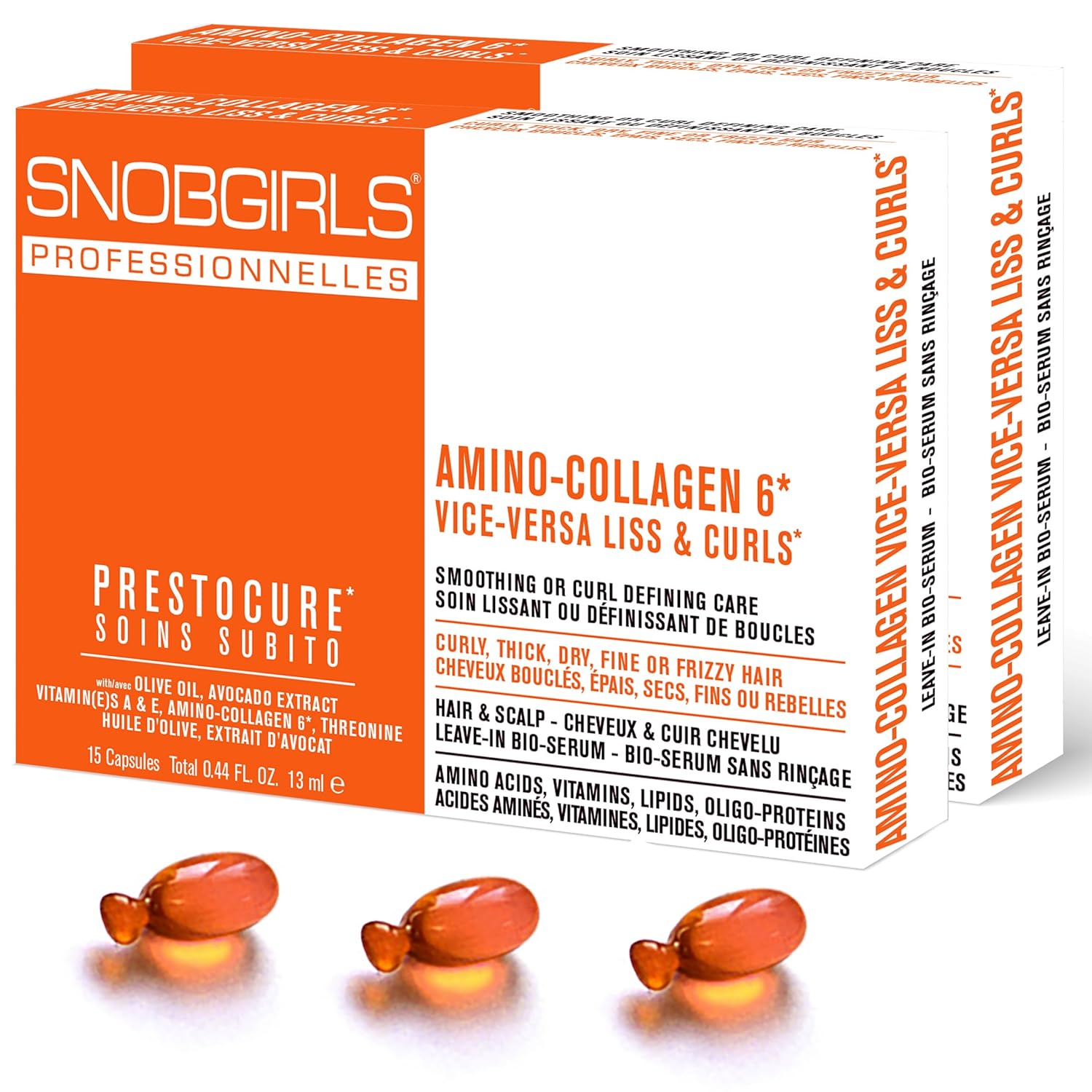 SNOBGIRLS VICE-VERSA CURLS – Aceite vegano para el cabello, alisador o definición de rizos, todo tipo de rizos, cabello rizado, seco o encrespado