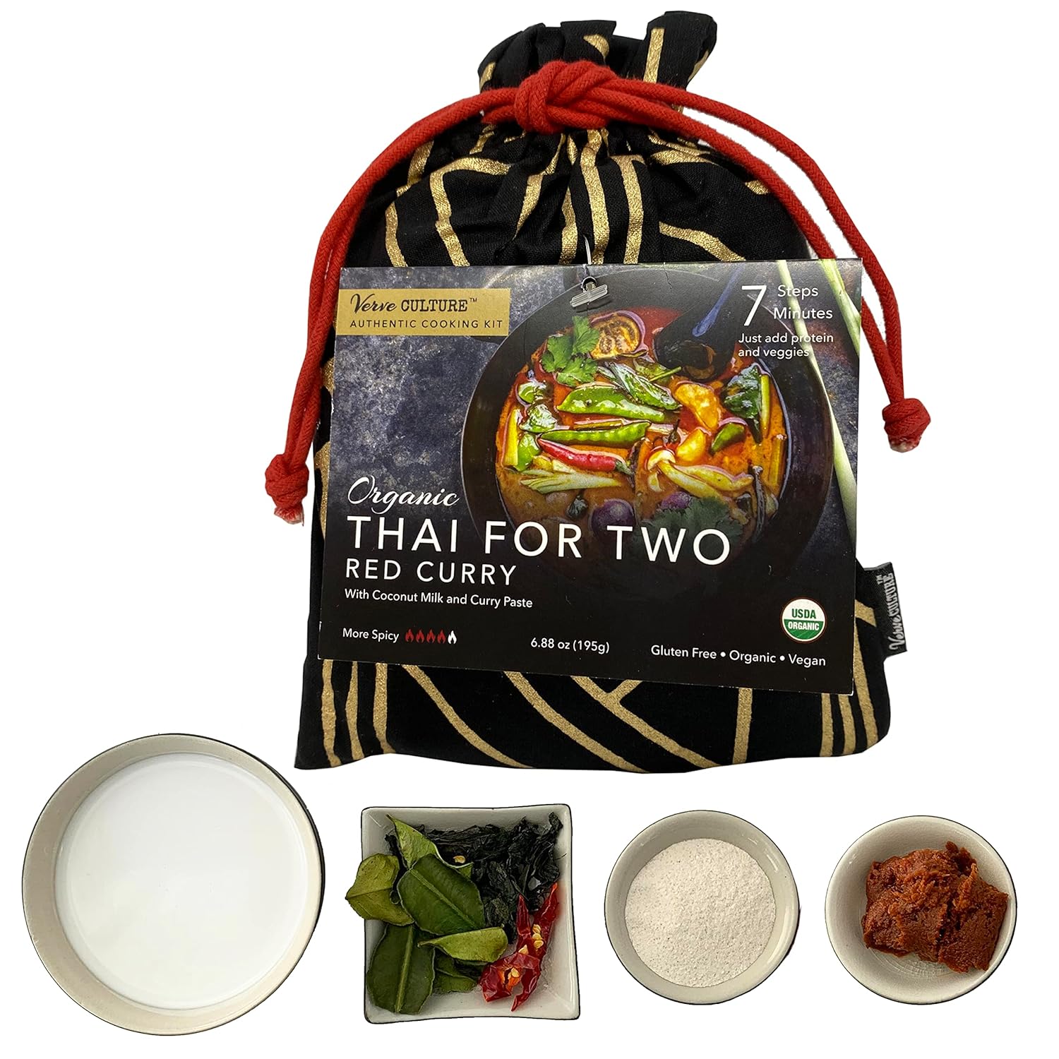 Verve CULTURE – Kit de cocina tailandés para dos  Kit de cocina de curry rojo orgánico USDA  Auténtica cocina tailandesa  Juego de regalo de cocina