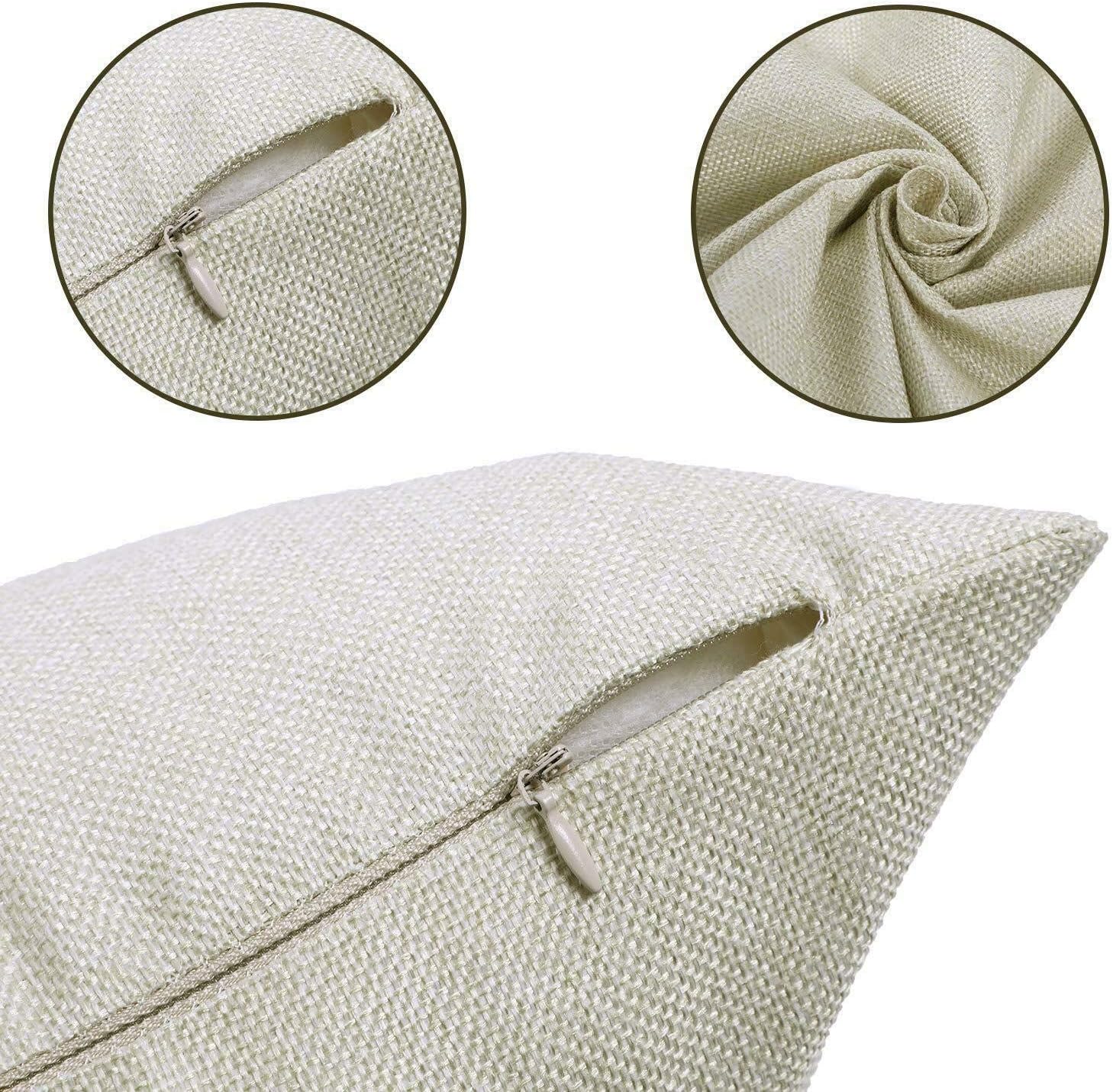 Unkyoo Juego de 4 fundas de almohada decorativas para maquillaje y esmalte de uñas de algodón y lino con patrón de lápiz labial, funda de almohada