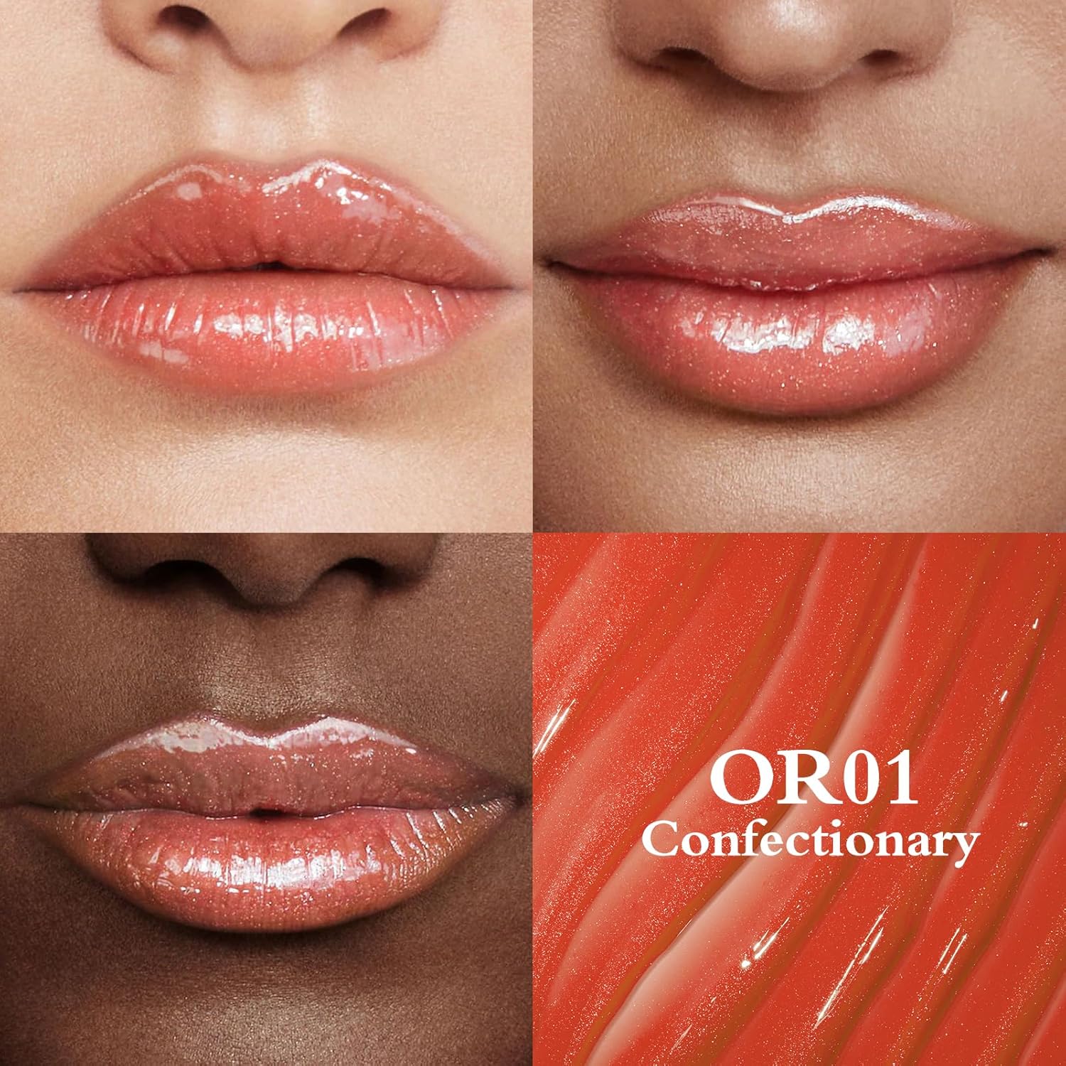 FOCALLURE Lápiz labial brillante, brillo labial impermeable y voluminoso, acabado brillante, hidratante, de larga duración, maquillaje de labios de
