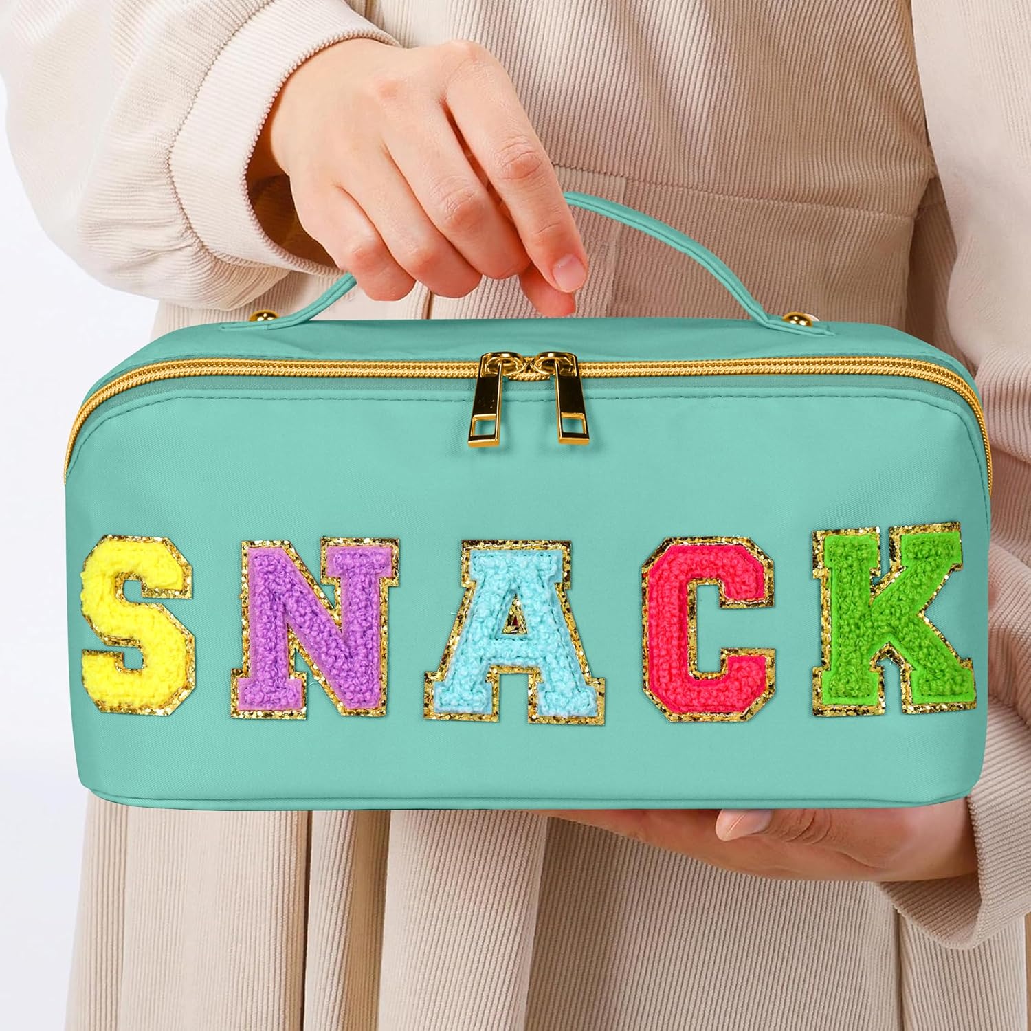 LONEDREAM Bolsa de cosméticos de viaje de gran capacidad, bolsa de maquillaje, bolsa de cosméticos grande de nailon portátil, bolsa de maquillaje de