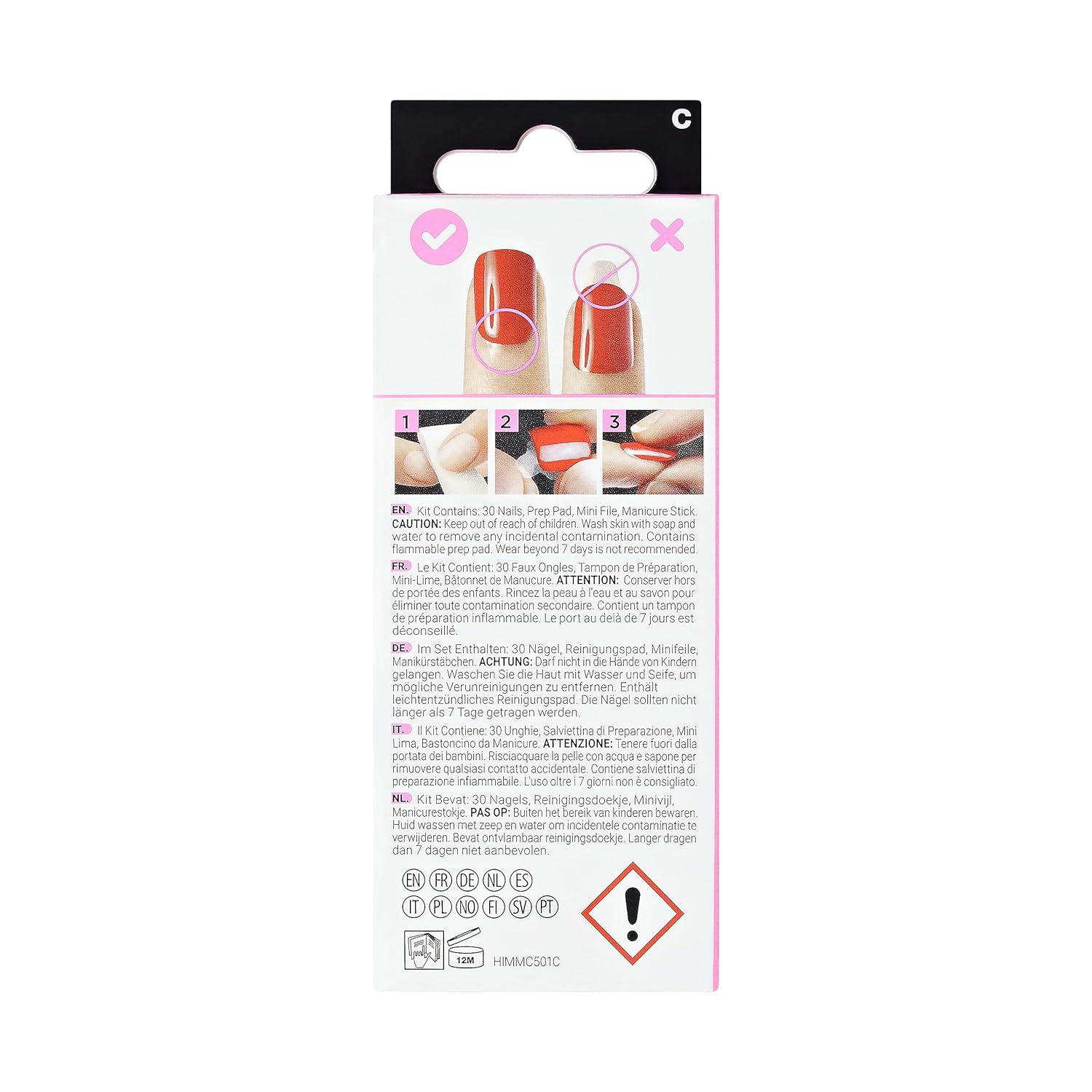 KISS imPRESS – Manicura a presión para Halloween, azul, longitud corta, forma cuadrada, tecnología PureFit, a prueba de astillas, a prueba de