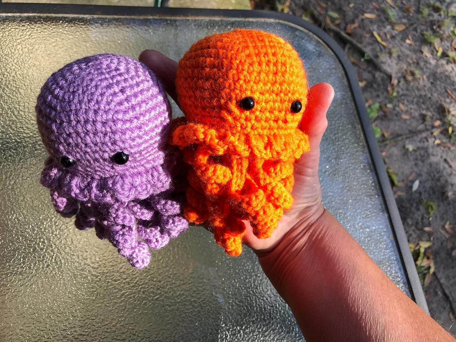 Znet3D Juguete de peluche de ganchillo de medusas – Hecho a mano en los Estados Unidos – Suave y adorable. A (rosa)