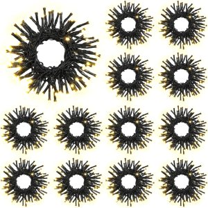 12 luces de Navidad a pilas, 50 LED, 16.5 pies, impermeables, para exteriores, árbol de Navidad, con 8 modos y temporizador, guirnalda de luces LED 12 luces de Navidad a pilas, 50 LED, 16.5 pies, impermeables, para exteriores, árbol de Navidad, con 8 modos y temporizador, guirnalda de luces LED