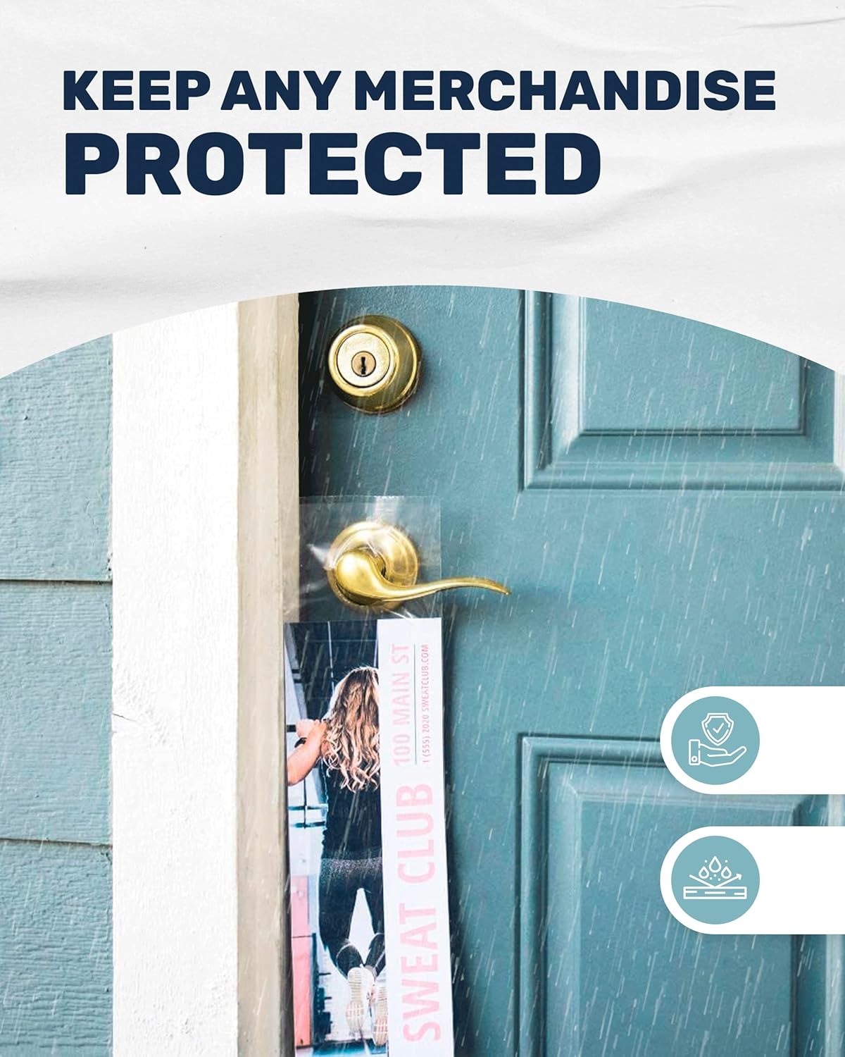 Skywin 2000 bolsas para colgar puertas de 6 x 12 pulgadas  Bolsas transparentes para colgar puertas que protegen volantes, folletos, avisos,