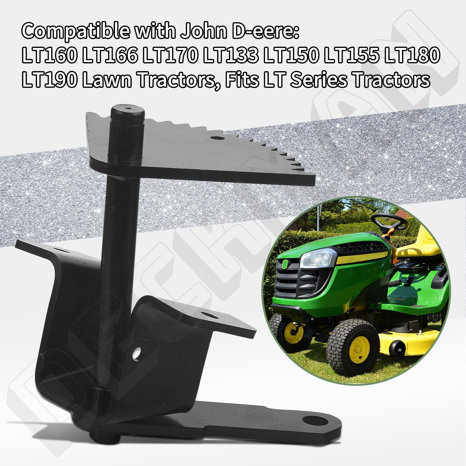 AM122732 Engranaje del sector de dirección y AM131615 Kit de eje de dirección para John-Deere 133 155 160 166 170 180 190 LTR, reconstrucción de