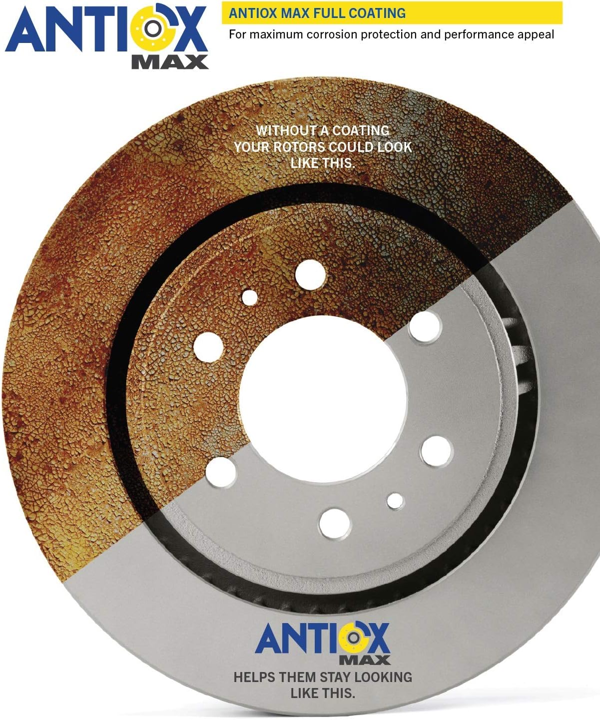 Goodyear Frenos 2x-2138046GY  Juego de dos (2) rotores de freno delanteros con revestimiento antiOx para Kia Forte 13-10, Forte Koup 13-10, Forte5