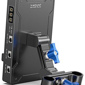 Adaptador divisor de fuente de alimentación de placa de batería con doble salida D-TapUSB-ADC + brazo ajustable y abrazadera de varilla de 0.591 in Adaptador divisor de fuente de alimentación de placa de batería con doble salida D-TapUSB-ADC + brazo ajustable y abrazadera de varilla de 0.591 in