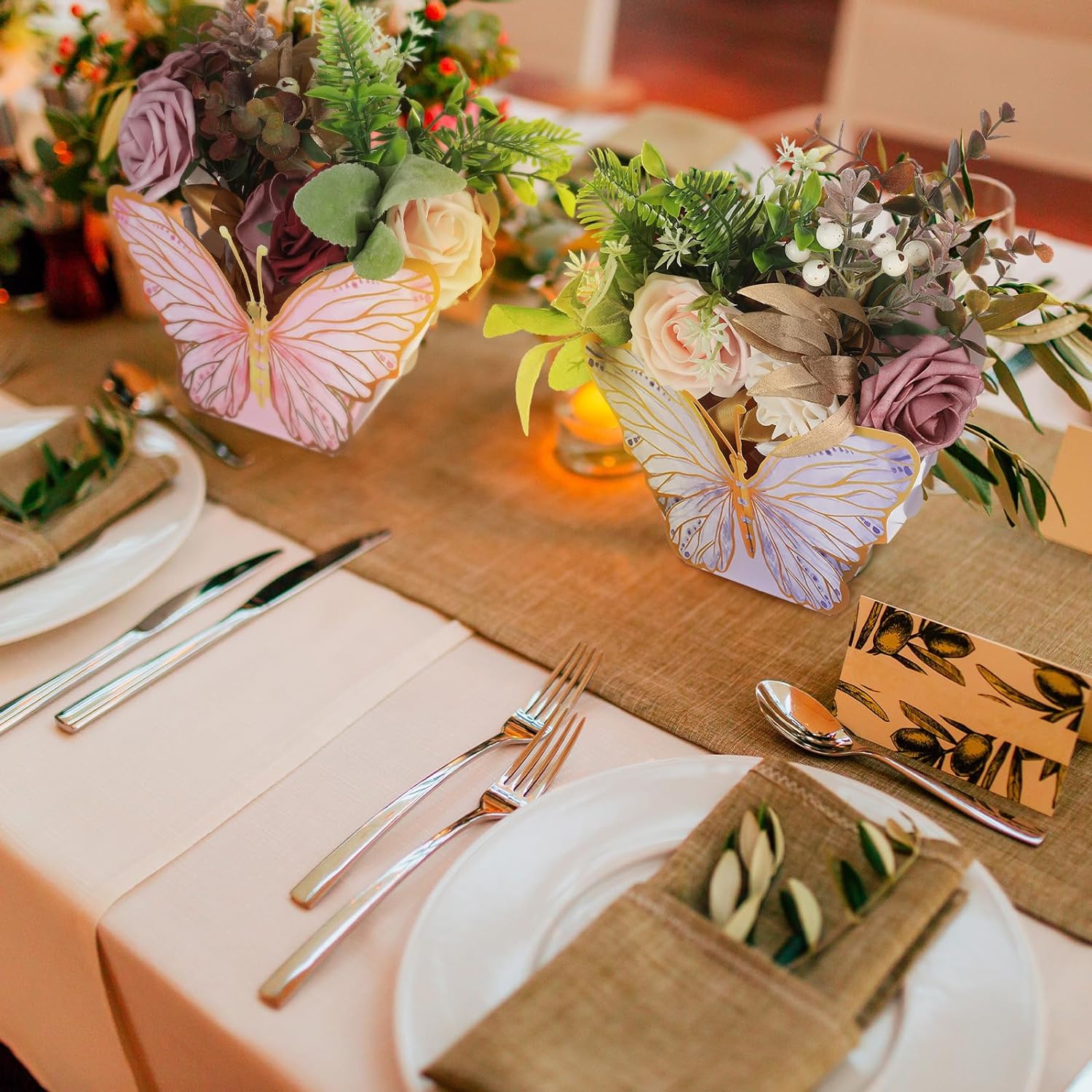 Tenceur 24 centros de mesa de mariposa para baby shower, despedidas de soltera, decoración de mesa de mariposa para bodas, cumpleaños, decoración de
