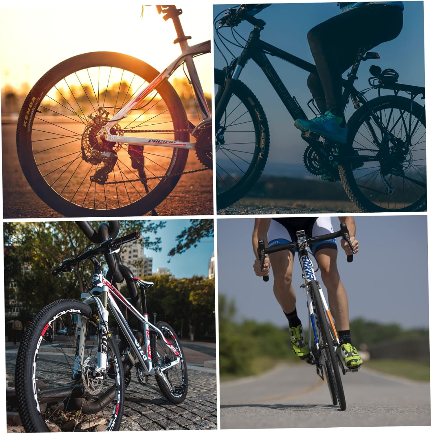 YARNOW 4 luces para manillar de bicicleta, luz de giro de seguridad, luz de giro para manillar de bicicleta, luz de señal de giro para bicicleta,