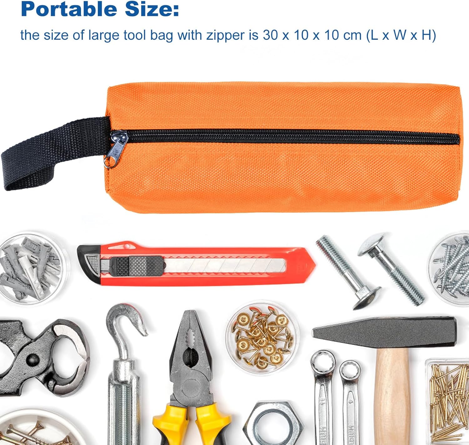 Pequeñas bolsas de herramientas de lona impermeables  Organizador compacto de herramientas con cremallera para entusiastas del bricolaje, manitas,
