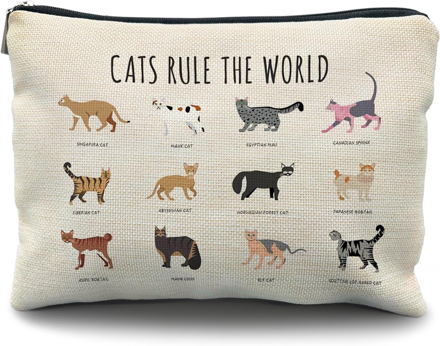 Bolsa de maquillaje de gatos, regalos para amantes de los gatos para mujeres, regalos de gatos, bolsa de cosméticos para gatos, regalos de gatos
