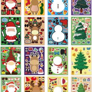 34 calcomanías navideñas que no se repiten Crea tus propios personajes de Navidad con Papá Noel, reno, árbol de Navidad, muñeco de nieve y mucho 34 calcomanías navideñas que no se repiten Crea tus propios personajes de Navidad con Papá Noel, reno, árbol de Navidad, muñeco de nieve y mucho