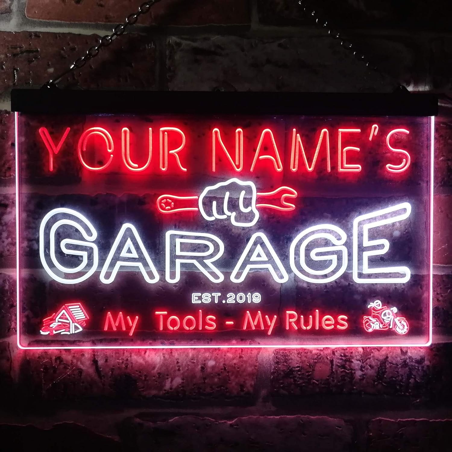 ADVPRO personalizado tu nombre estación del año, garaje temático, cueva para hombres. Decoración con doble color LED neón signo st6-pp1-tm
